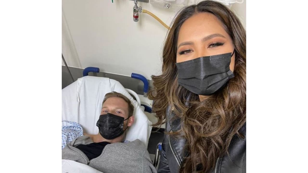 Andrea Meza y su novio