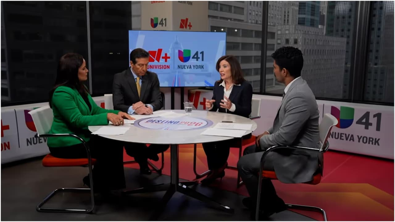 Inmigración, economía y seguridad: en tres minutos, lo más destacado de la entrevista a Kathy Hochul