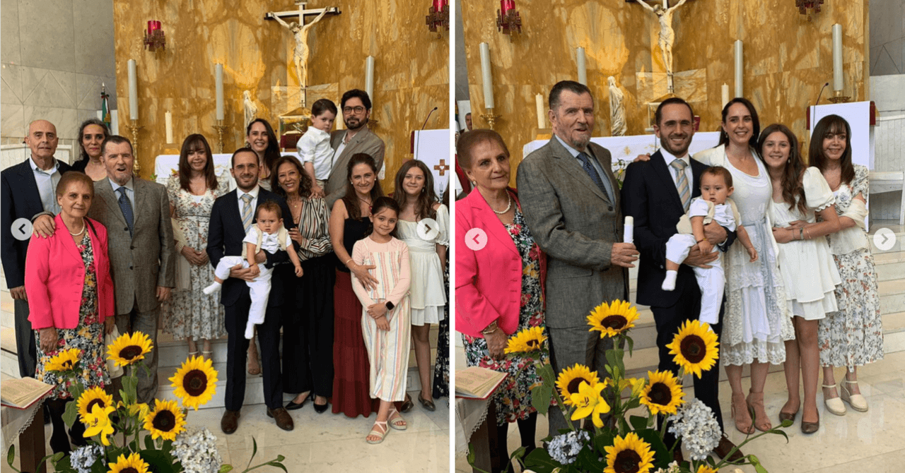 Irán Castillo compatió fotos del bautizo de su hijo Demián