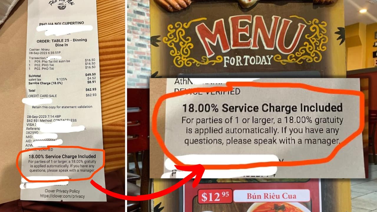 ¿Lo pagarías? Restaurante de la Bahía cobra 18% de propina de forma obligatoria