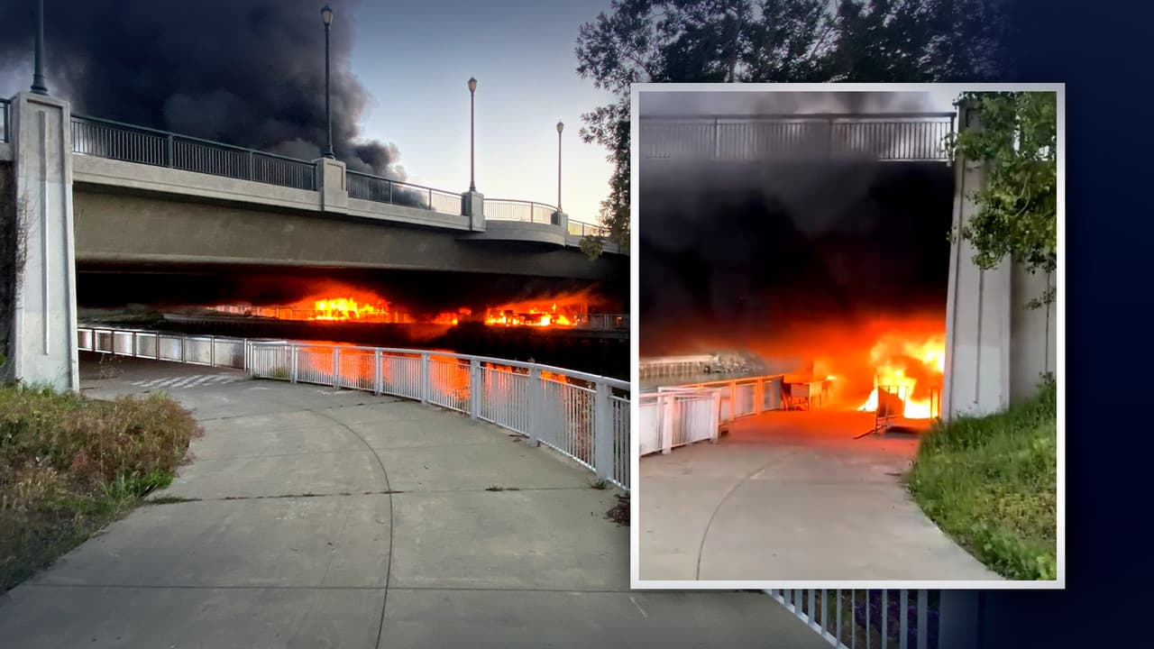 Campamento de persona sin hogar sufre fuerte incendio en Oakland