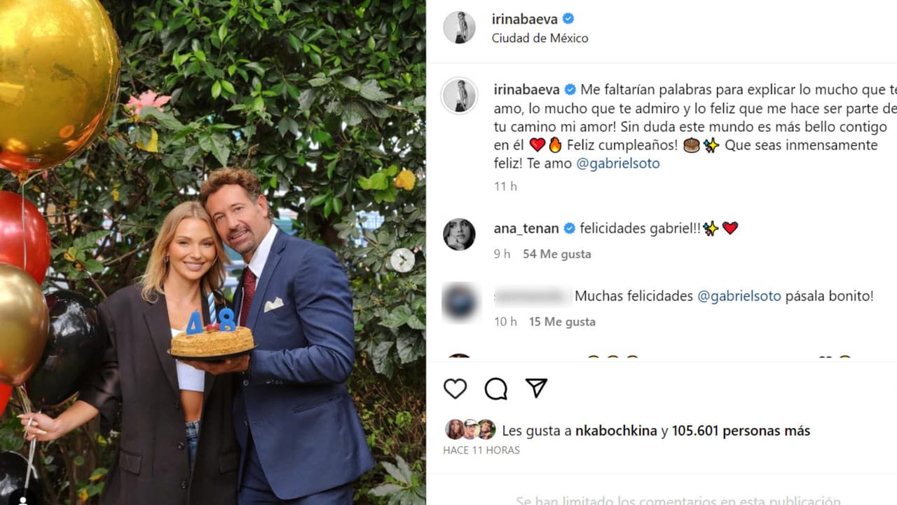 Así felicitó Irina Baeva a Gabriel Soto en su cumpleaños tras meses de especulaciones sobre una supuesta separación entre ellos.