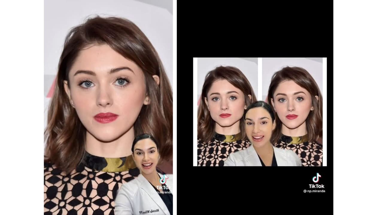 TikToker muestra los retoques estéticos que le haría a Natalia Dyer