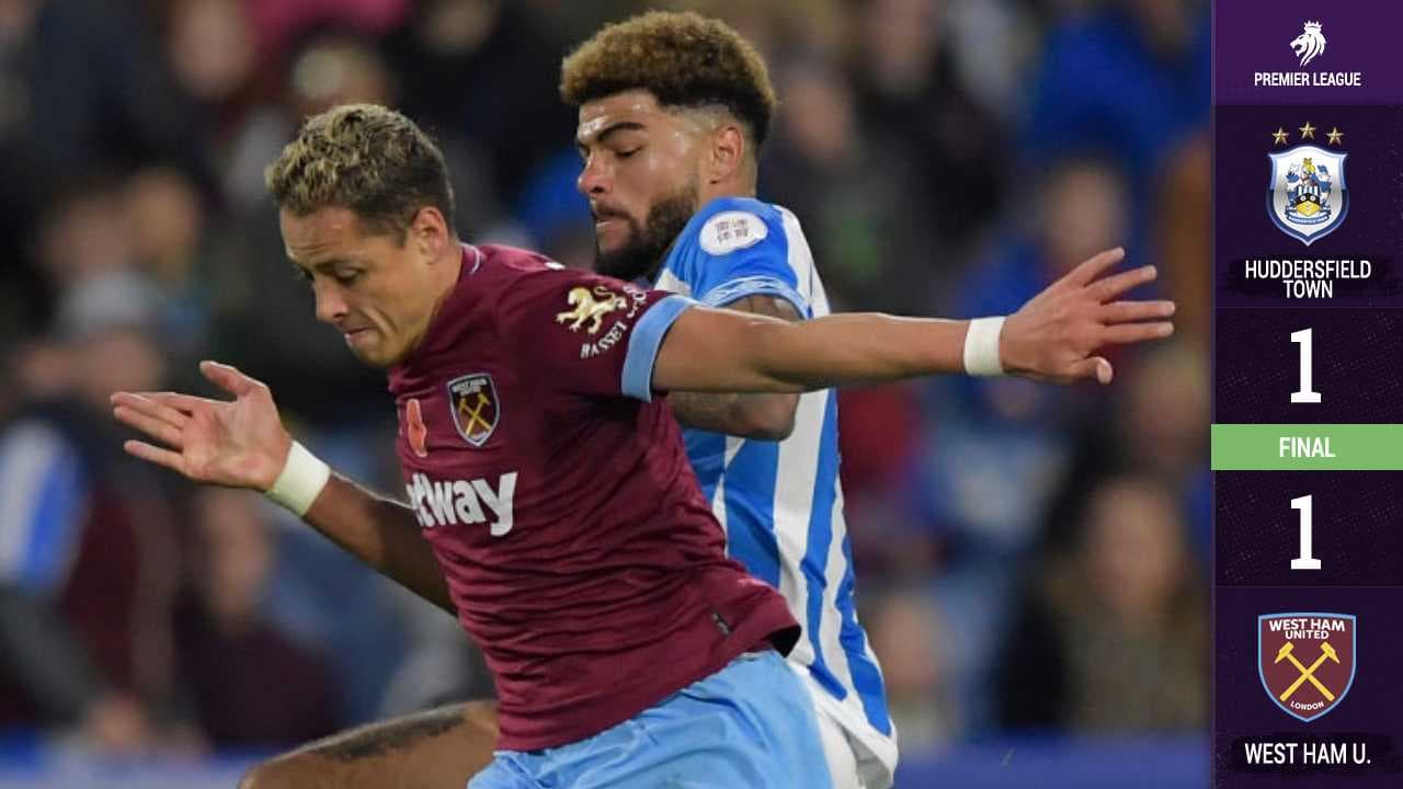 Chicharito y el West Ham rescataron el empate ante el modesto Huddersfield Town