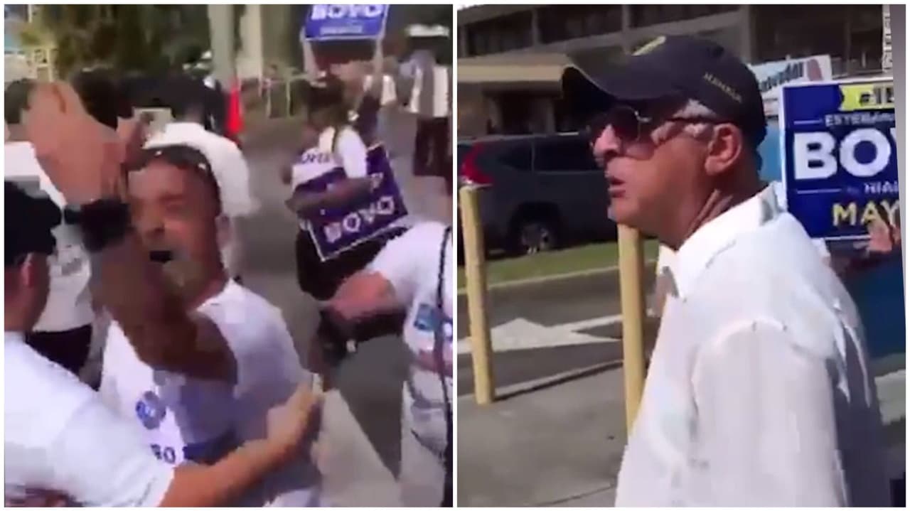 “¡Chusmería! ¡Traidor!”: se enfrentan partidarios de los candidatos para alcalde en Hialeah