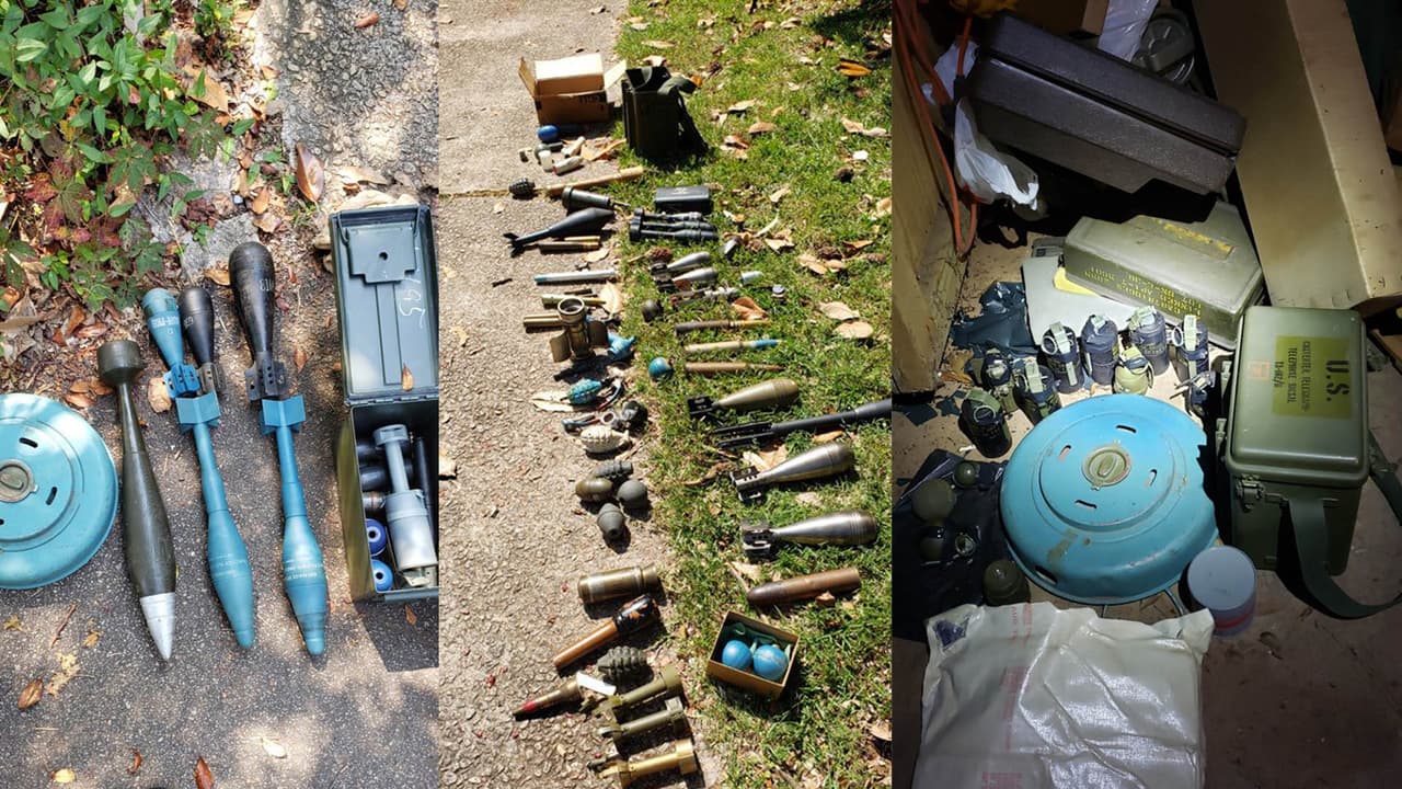 Los explosivos fueron encontrados al interior de la casa este jueves.