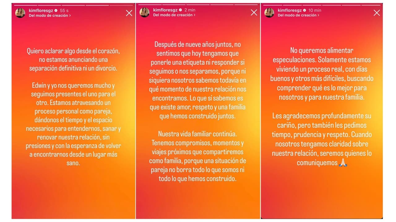 Kimberly Flores habla de su ruptura con Edwin Luna.