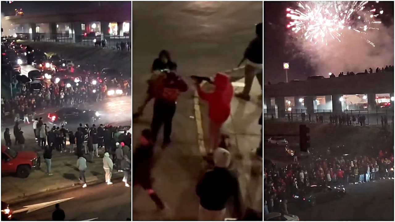 Caótico 'sideshow' con robos, balaceras y fuegos artificiales deja un muerto en Oakland