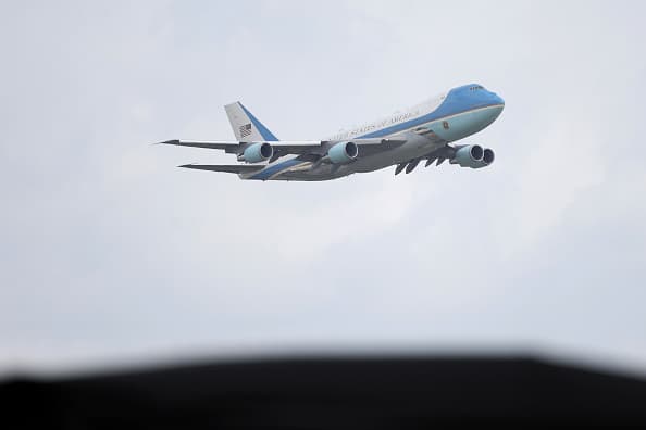 Air Force One. (Photo by James Gilbert/Getty Images)