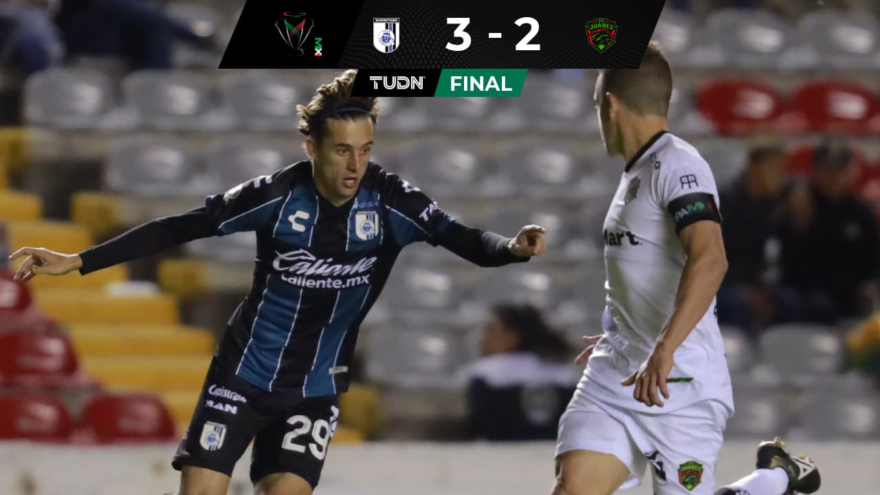 Querétaro perdona goleada a Juárez en Octavos de la Copa MX