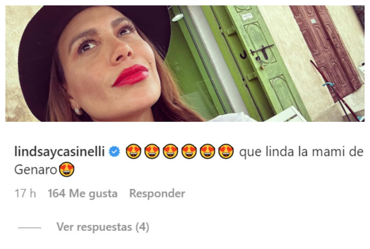 Lindsay Casinelli destacó lo "linda" que se ve "la mami de Gennaro".