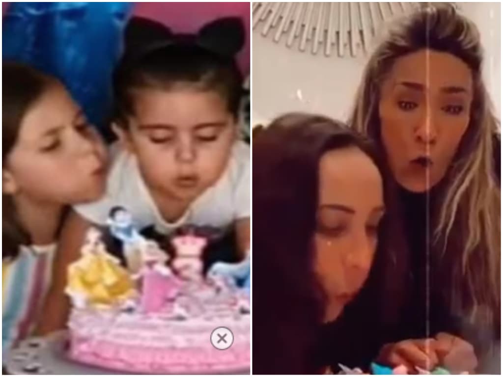 “No pude evitarlo”: Consuelo Duval apaga la vela del pastel de su hermana