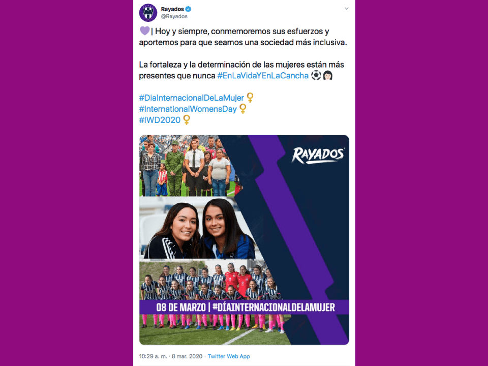 Hoy se conmemora la lucha de la mujer por sus derechos, para eliminar la violencia de género y generar más igualdad en cuanto a derechos y a salarios, para tener más autonomía y más liderazgo feminista. El deporte es una plataforma que impulsa al género femenino e incrementa su lucha para conseguirlo.