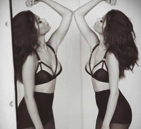 También compartió en sus redes una imagen en ropa interior.