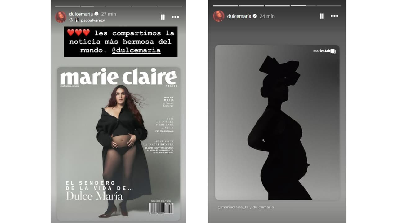 Dulce María reveló que está embarazada de su segundo bebé.