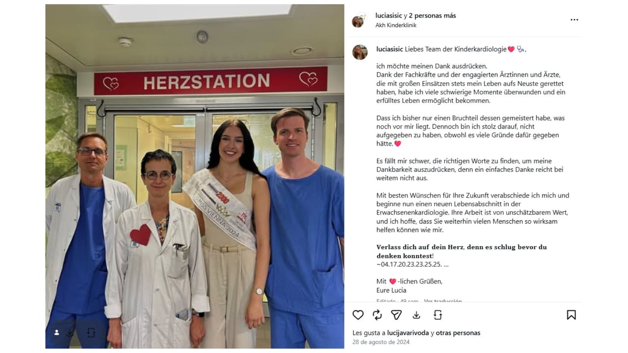 Lucia hablaba públicamente de su condición cardíaca.