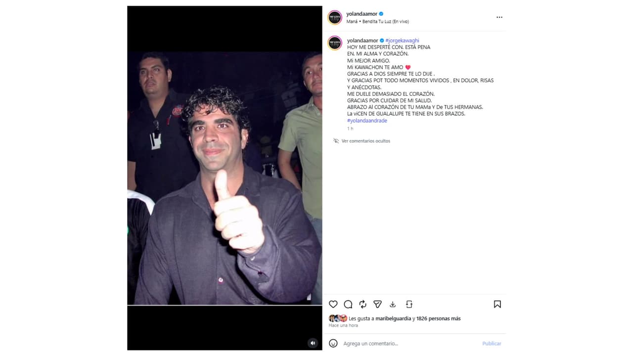 Así despidió Yolanda Andrade a su mejor amigo.