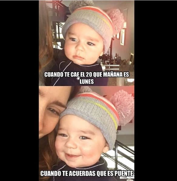 El bebé de Ariadne Díaz tiene siete meses pero ya es una estrella de los memes.