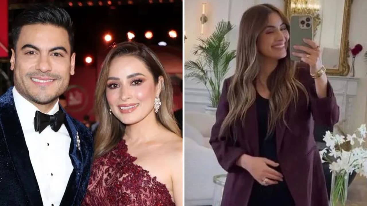 Esposa de Carlos Rivera revela cuántos meses de embarazo tiene y muestra su crecida ‘baby bump’