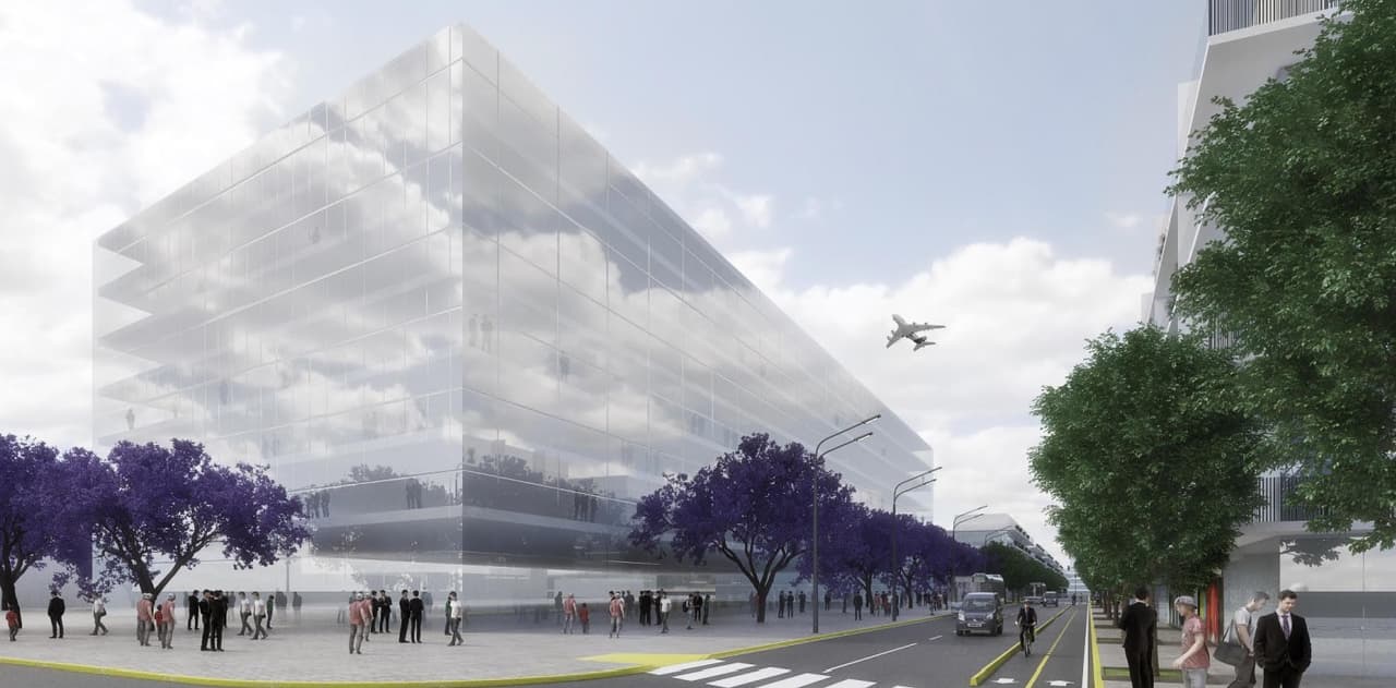 Un render del nuevo Ministerio de Educación se instalará en la zona, con 2,500 empleados públicos.