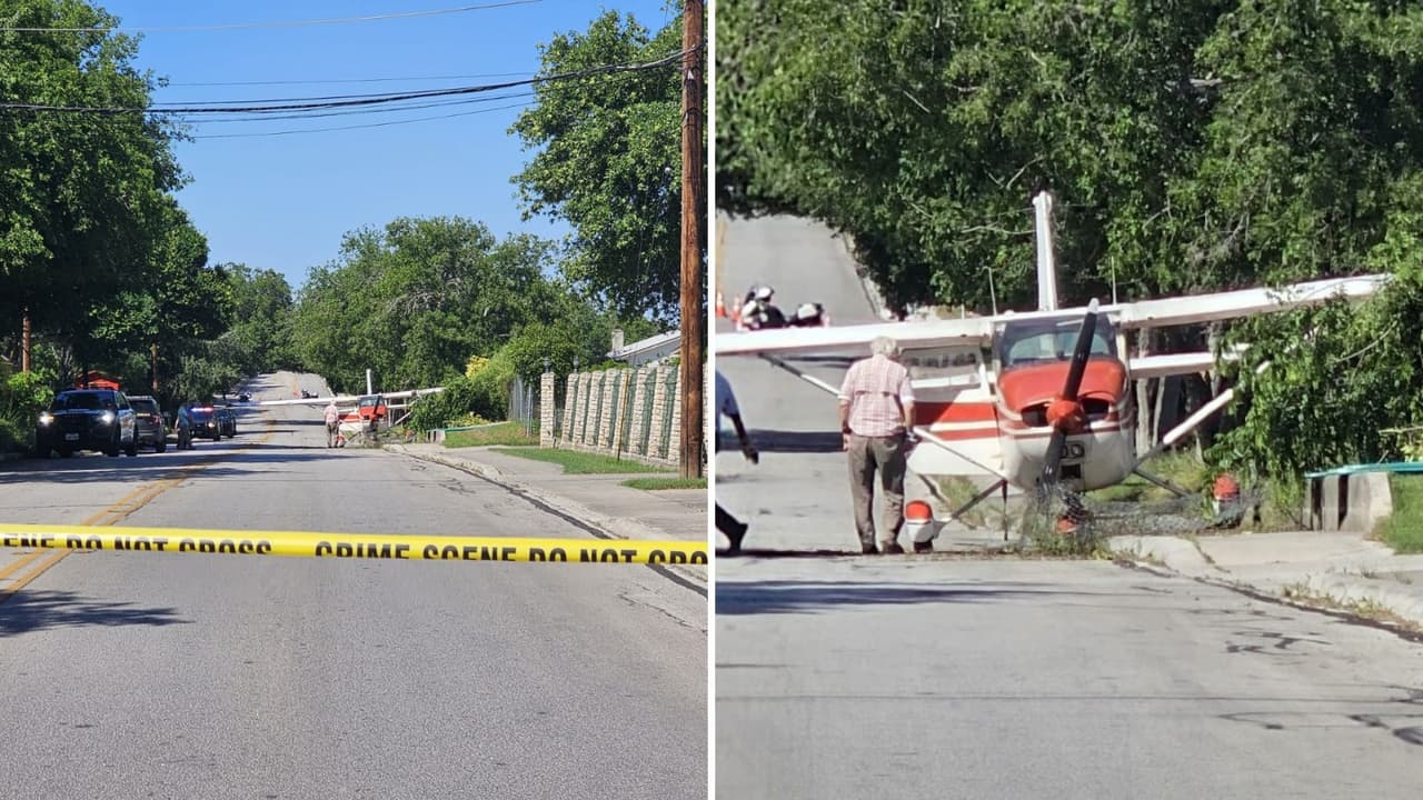 Una avioneta se sale de pista mientras aterrizaba y termina en medio de la ciudad