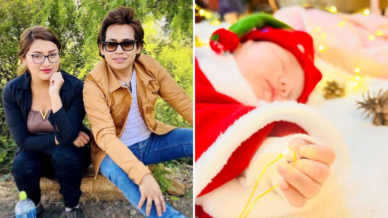 ‘Muñequita Milly’ con su esposo, Wilfredo Quispe, que le sobrevive junto con el bebé que tuvieron en 2022.