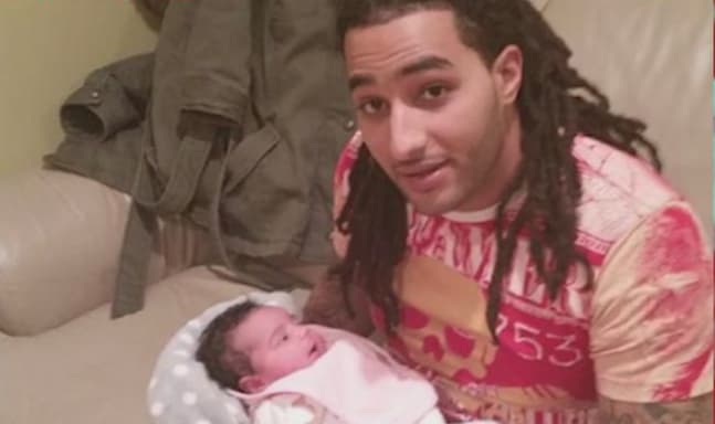 John Carlos Betances junto a la hija que apenas pudo conocer.