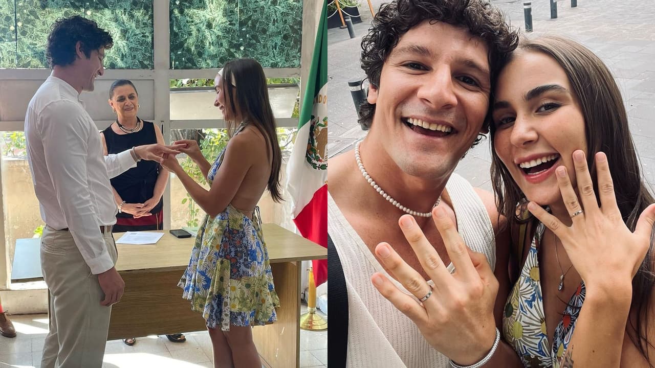 Julia Urbini y Paco Pizaña se casaron en una íntima ceremonia civil.