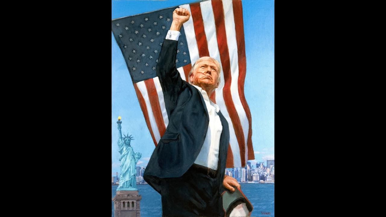 El retrato de Trump que Putin supuestamente le obsequió para "acercar" a los dos países