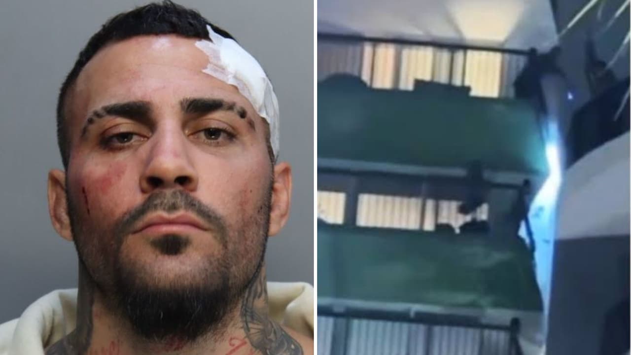 Peleador a puño limpio que intentó escapar por balcones en Miami vuelve a ser arrestado