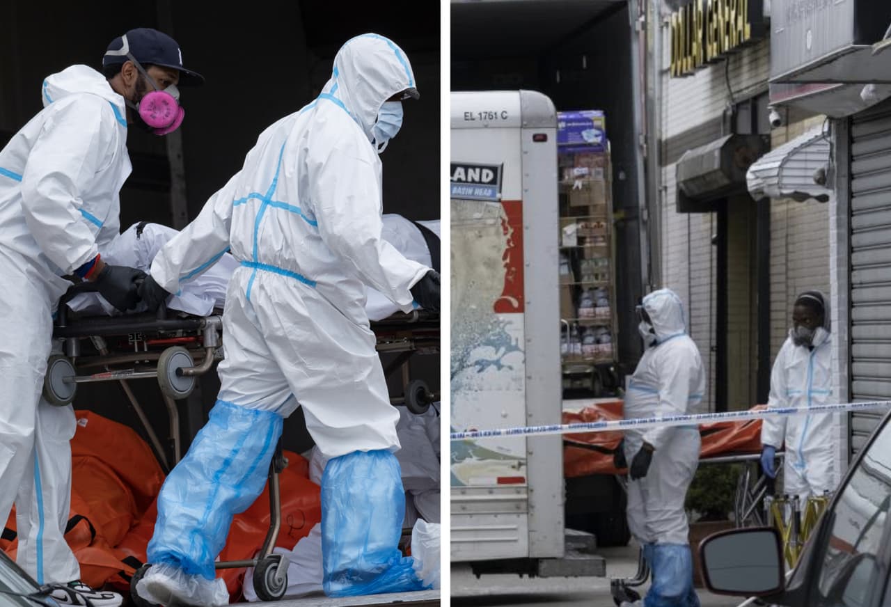 Encuentran docenas de cuerpos en descomposición en camiones de U-Haul en las afueras de funeraria en Nueva York
