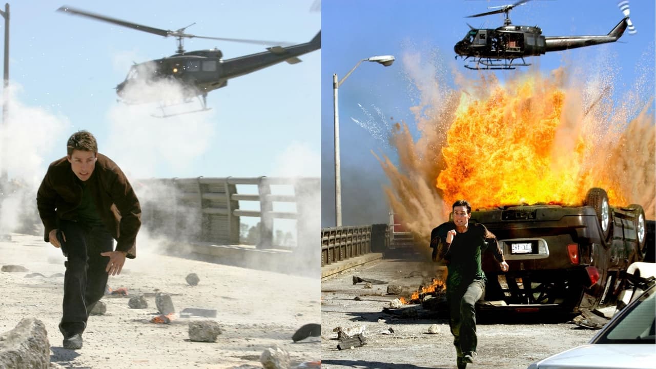 <b>Explosión de un coche sobre un puente</b>
<br>En la película ‘Mission: Impossible III’ de 2006 y dirigida por J. J. Abrams, una escena ve a Ethan Hunt y su equipo son atacados sobre un puente vehicular por mercenarios que buscan rescatar a Owen Davian, un traficante de armas ilegales.
<br>Durante el ataque desde un helicóptero le lanzan un misil a Ethan y aunque impacta en un coche, la explosión hace que el héroe se estrelle contra otro vehículo. Esta escena le costó a Cruise tener varias quemaduras y un par de costillas rotas luego del rodaje.