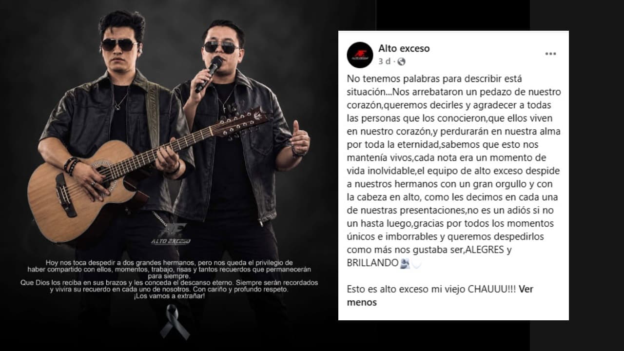 Alto Exceso despide a Diego Israel Rodríguez González y Juan Carlos Muñoz Gómez.