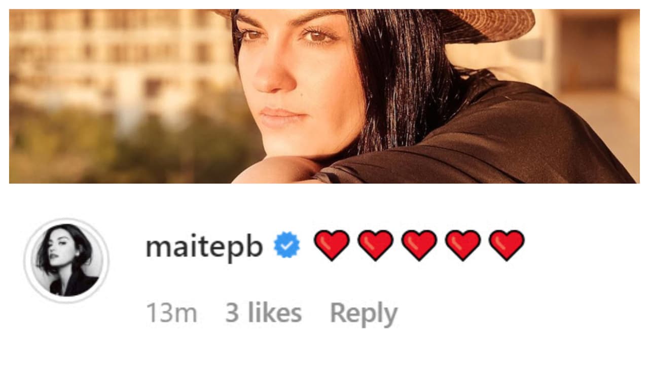 <b><a href="https://www.univision.com/famosos/no-son-nada-escandalosas-maite-perroni-habla-de-sus-fotografias-topless-fotos" target="_blank">Maite Perroni</a></b> les dejó una serie de emoticonos de corazón.
<br>