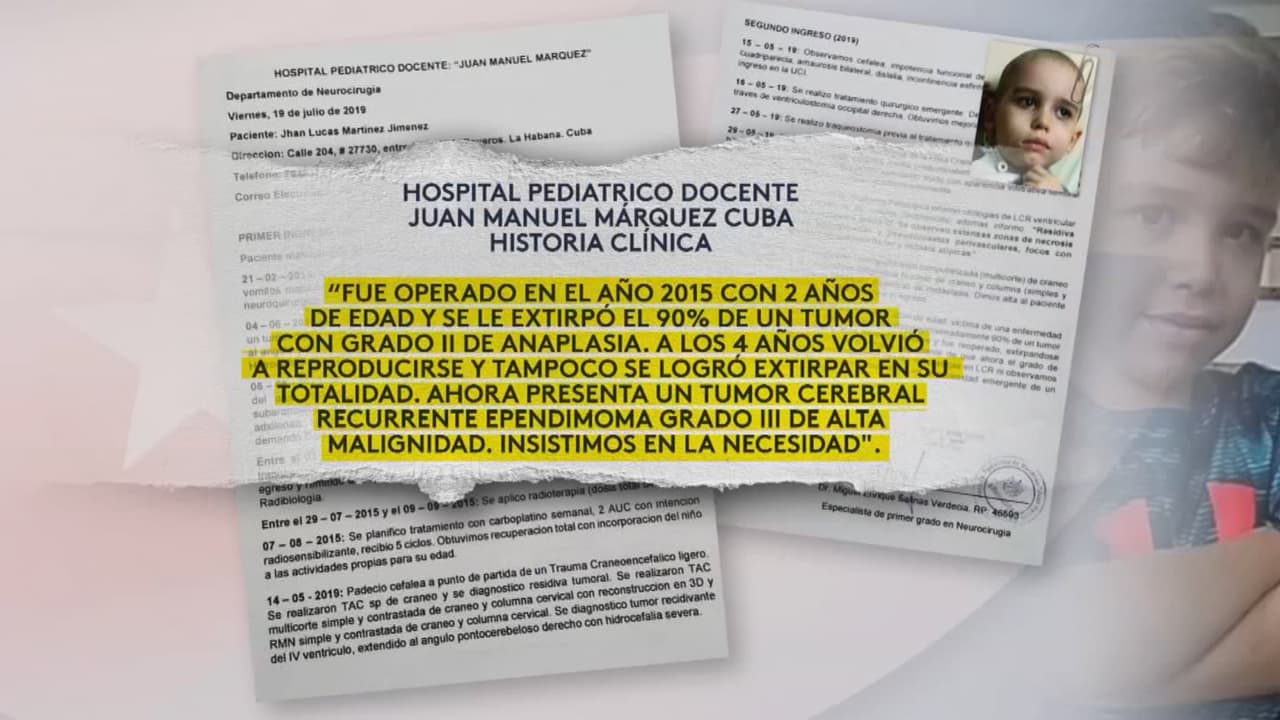 Esta es la historia clínica de Jhan Lucas, emitida por el Hospital Pediátrico Docente Juan Manuel Márquez de Cuba.