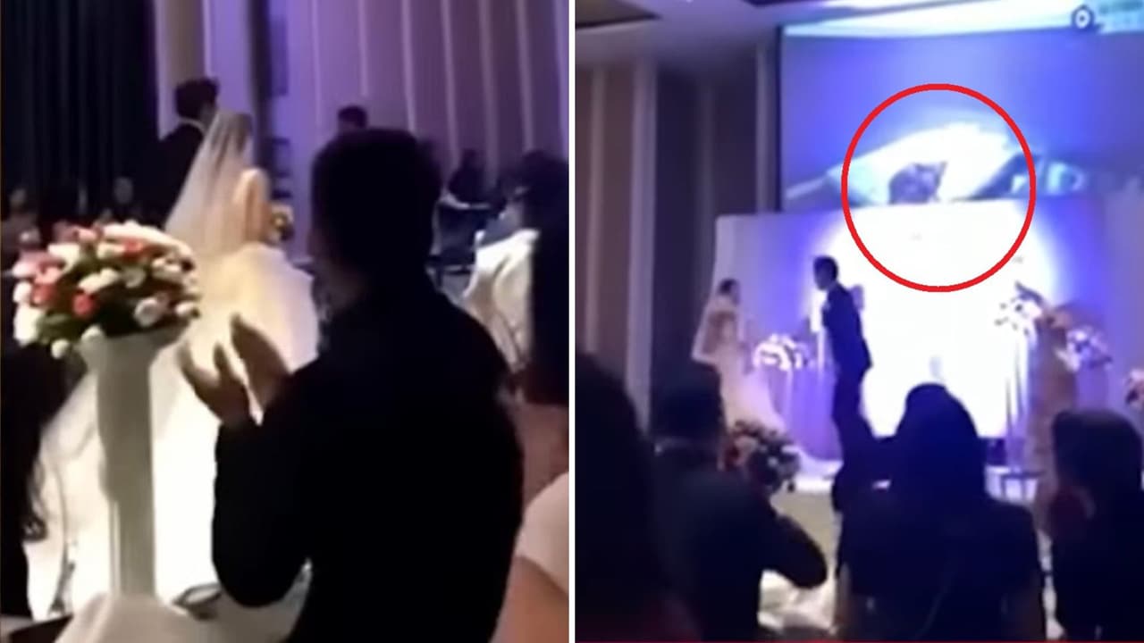 Novio graba a su novia siendo infiel y pone el video en plena boda: el desenlace nadie lo puede creer