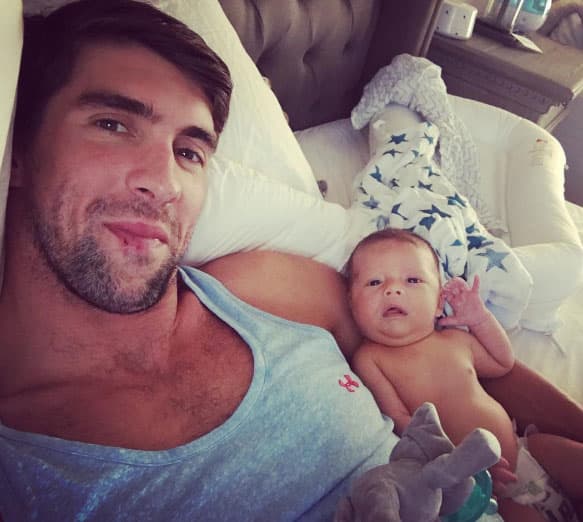 Él es el pequeño Boomer, el primogénito de Michael Phelps.