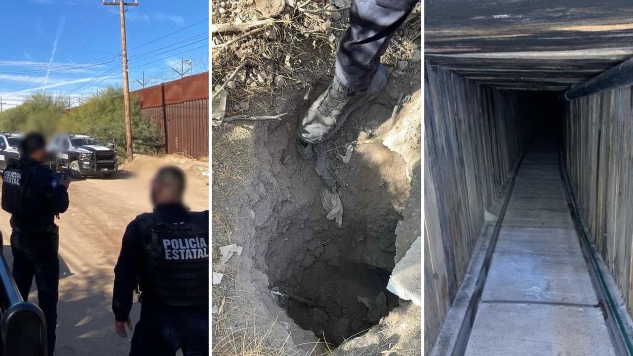 Los últimos tres túneles descubiertos entre una región de Arizona y México que atravesaban el muro fronterizo