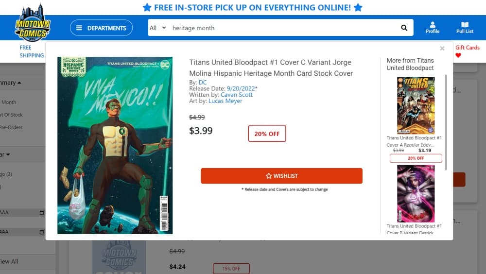 El Green Lantern con tamales ya está disponible en tiendas como Midtown Comics