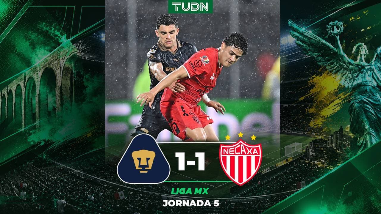 Pumas y Necaxa empatan en el cierre de la Jornada 5 del Apertura 2026 de la Liga MX