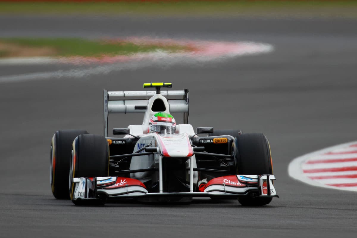 El séptimo puesto en el Gran Premio de Gran Bretaña de 2011 en Silverstone fue el mejor resultado del mexicano ese año.