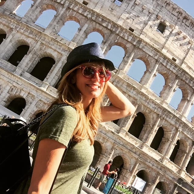 Desde luego, la foto en el Coliseo romano no podía faltar.