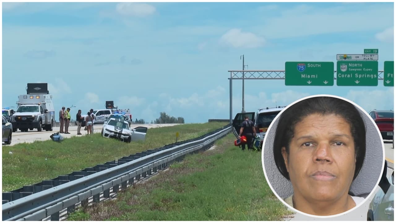 Arrestan a una mujer tras accidente en la I-75 en Broward en que murieron dos personas