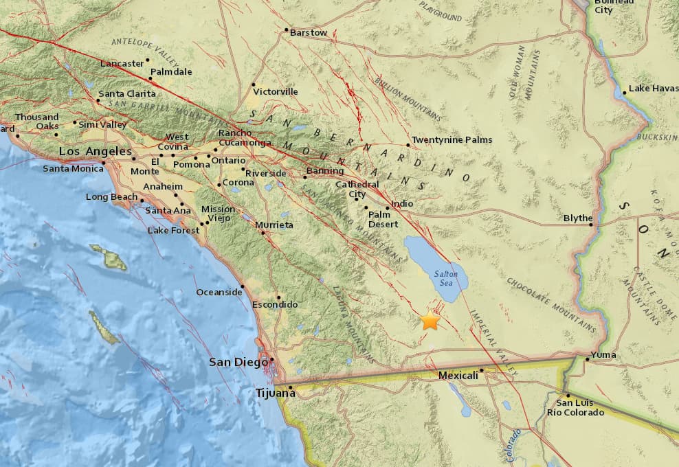 Un temblor de magnitud 3.3 sacude la zona de Westmorland, California
