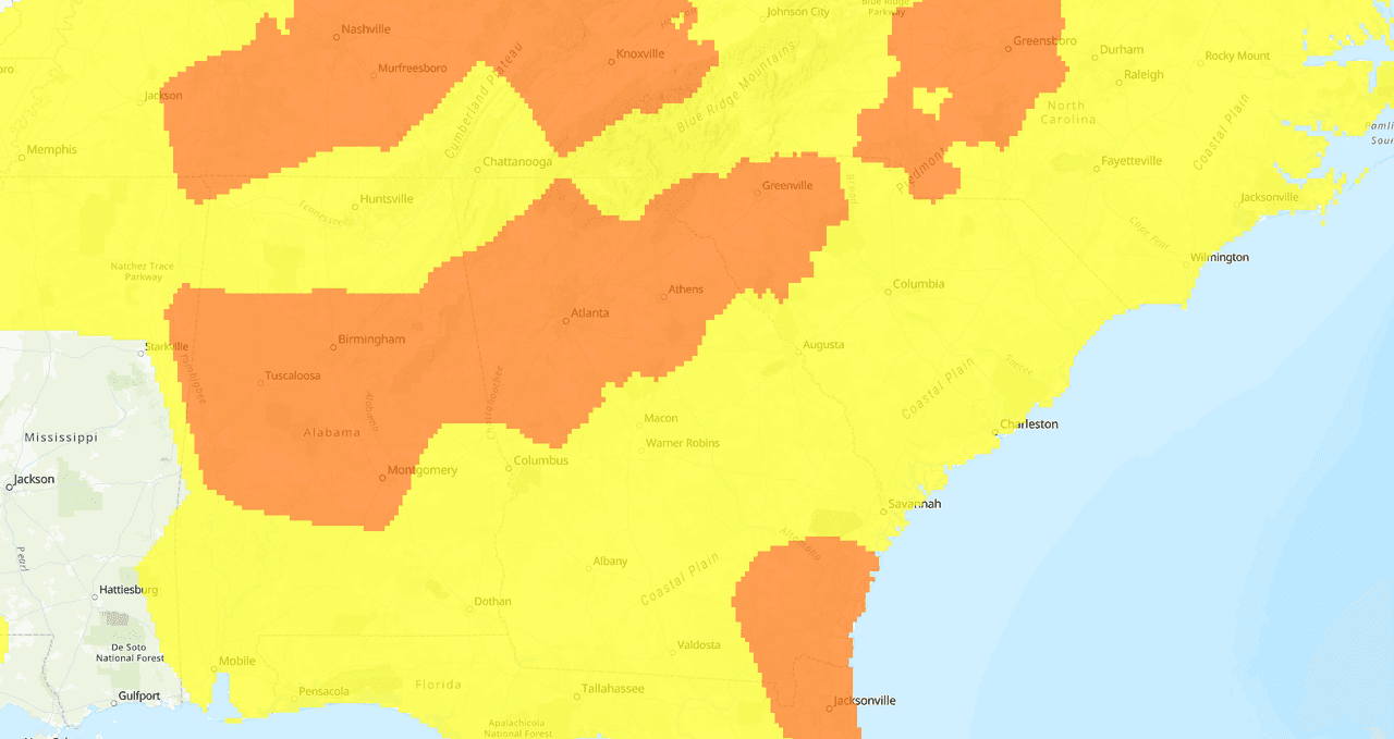 Emiten código naranja por mala calidad del aire en Metro Atlanta