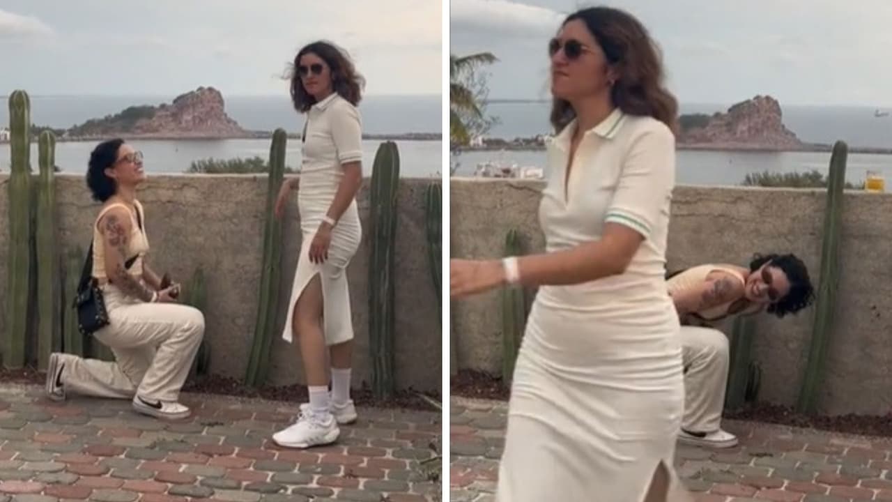 Joven le pide matrimonio a su novia y ella no se da cuenta por ser distraída: provoca risas en TikTok