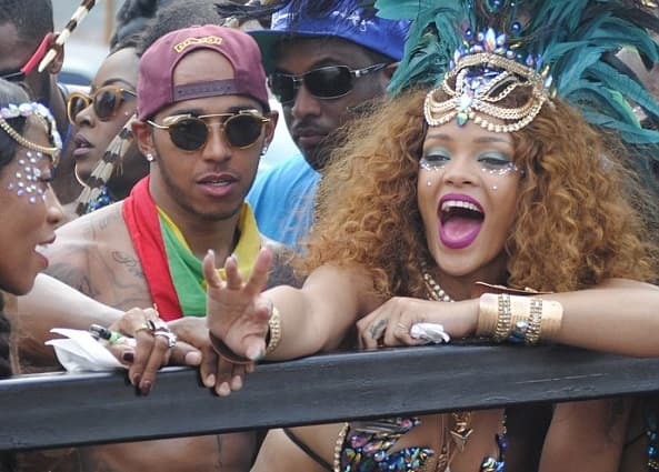 Lewis Hamilton se va de fiesta con Rihanna