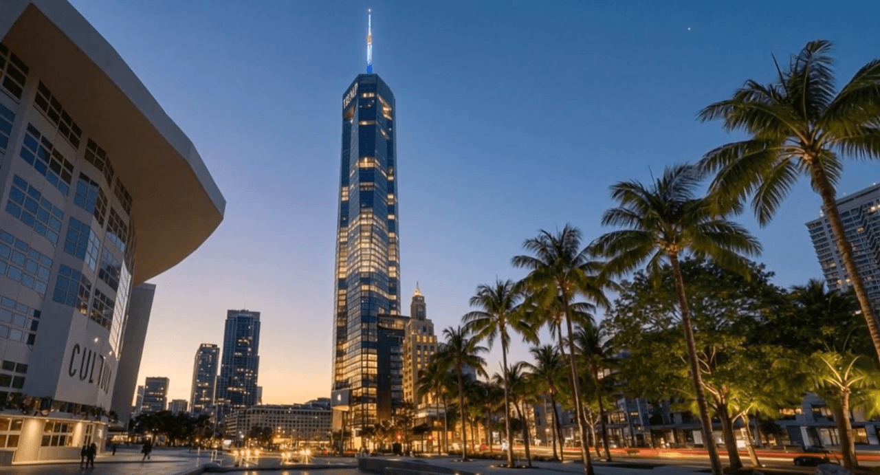 La propiedad donde se hará la biblioteca pertenecía al Miami Dade College, pero su junta de fideicomisarios votó a favor de transferir la propiedad al estado de Florida, por pedido de la administración del gobernador Ron DeSantis. El gobernador y otros funcionarios donaron el lote a la organización sin ánimo de lucro encargada de la biblioteca.
<br>