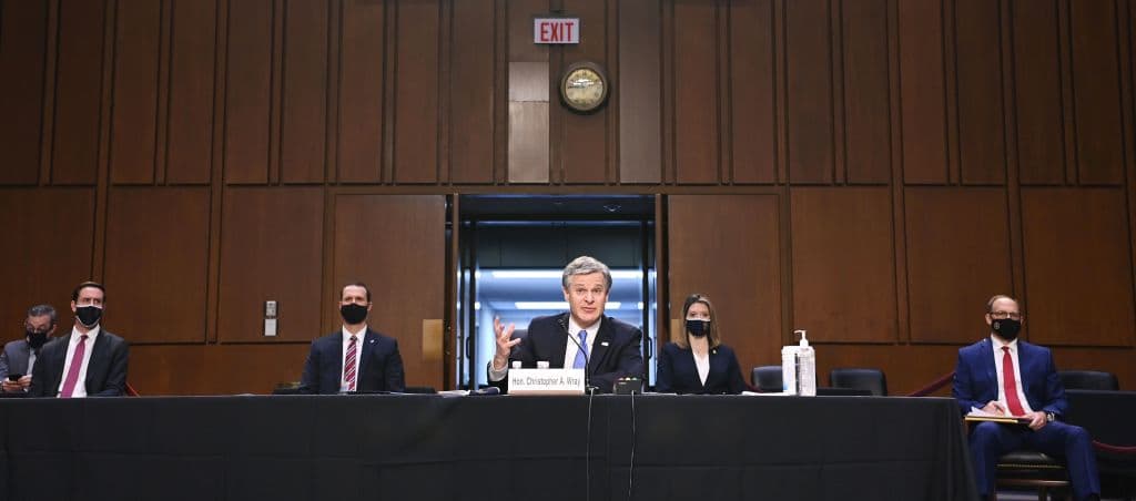 El director del FBI, Christopher Wray, comparece ante el Senado de EEUU