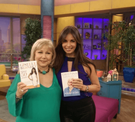 En febrero de 2015 se encontró con Cristina Saralegui. El mismo día que presentó en el show su libro 'Tengo 50 y qué'.